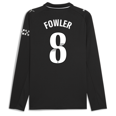 Manchester City Away Jersey 2025/26 Long Sleeve With FOWLER 8 Printing